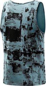 img 2 attached to 👕 EUOW Men's Tie Dye Tank Tops: Bold Printed Summer Sleeveless tee for Gym, Workout and Fitness