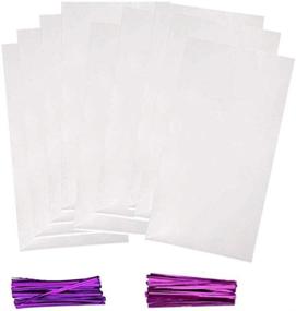 img 2 attached to 🛍️ P-SOTER Set of 200 Small Clear Flat Cellophane Treat Bags, 9-inch, Ideal for Party Cookies and Pastries