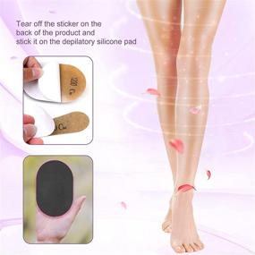 img 3 attached to 🪄 80pcs Refill Pads for Hair Remover Buffer: Remove Hair on Body Effectively - Leg, Bikini, Facial, Armpit; Manual Hair Removal and Exfoliation - 2 Sizes, Replaceable Fine Sandpaper