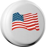 🚗 amfor spare tire cover - universal fit for jeep, trailer, rv, suv, truck & more (26"- 27") - national flag design - weatherproof tire protectors logo