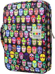 img 4 attached to 🖍️ YOUSHARES Colored Pencil Case 166 Slots – Organizer with Zipper & Handy Wrap for Prismacolor Colored Pencils & Gel Pen - Mask Design