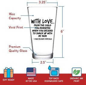 img 2 attached to 🍺 Bonus Dad Beer Pint Glass - Inherited Child Gift Idea for Stepfathers - Best Stepdad Present - Gag Father’s Day & Funny Birthday Gift for Step Dad from Stepdaughter, Stepson