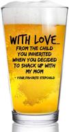 🍺 bonus dad beer pint glass - inherited child gift idea for stepfathers - best stepdad present - gag father’s day & funny birthday gift for step dad from stepdaughter, stepson logo