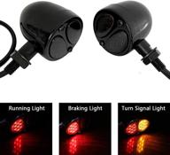 fatecim 2x motorcycle led turn signal lights with running/braking lights logo