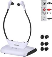 simolio 100 ft long-distance wireless tv headphones: enhanced tv listening for hearing impaired and seniors - sm-823d pro logo