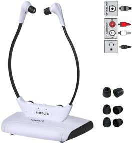 img 4 attached to SIMOLIO 100 ft Long-Distance Wireless TV Headphones: Enhanced TV Listening for Hearing Impaired and Seniors - SM-823D Pro