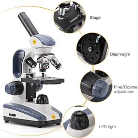 img 2 attached to 🔬 Swift SW200DL Monocular Microscope - 40X-1000X Magnification, Dual Light, Precision Fine Focus, Wide-Field 25X Eyepiece, Cordless Capability - Ideal for Student Beginners