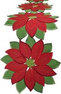 embroidered christmas applique poinsettia decorations логотип