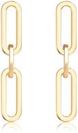 🎁 isaloe chunky paperclip link chain drop earrings: elegant statement jewelry for women & girls, ideal birthday party gifts logo