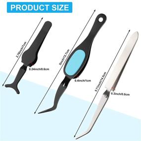 img 3 attached to Crossing Tweezers Stainless Soft Grip Laboratory Beading & Jewelry Making