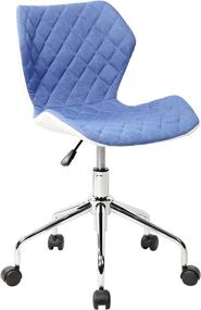 img 3 attached to 💙 Tech-Savvy Style: A Modern Height Adjustable Office Task Chair in Vibrant Blue