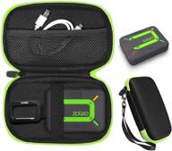 📡 zoleo satellite communicator casesack - black with green zip, including mesh accessory pocket for enhanced organization logo