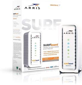 img 4 attached to ARRIS Surfboard SBG6700AC (8x4) Docsis 3.0 Cable Modem AC1600 Dual Band Wi-Fi Router 📶 - White, Certified for Comcast Xfinity, Spectrum, Cox & More - Max Download Speed: 343 Mbps