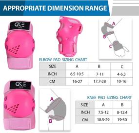 img 2 attached to CKE Kids/Youth Knee Pad Elbow Pads: Protective Gear Set for Skating, Cycling, Rollerblading, Scooter - Boys & Girls (2-14 Years)