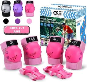 img 4 attached to CKE Kids/Youth Knee Pad Elbow Pads: Protective Gear Set for Skating, Cycling, Rollerblading, Scooter - Boys & Girls (2-14 Years)