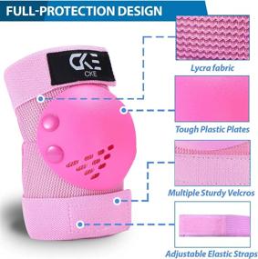 img 3 attached to CKE Kids/Youth Knee Pad Elbow Pads: Protective Gear Set for Skating, Cycling, Rollerblading, Scooter - Boys & Girls (2-14 Years)