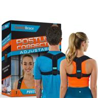 🤗 comfybrace posture corrector: fully adjustable back brace for men and women, relieves neck, shoulder, and back pain logo