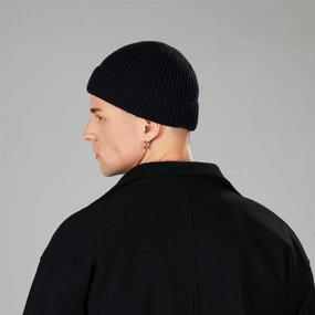 img 2 attached to 🧣 Warm and Stylish vidsel Short Fisherman Beanie for Men and Women - Fashionable Wool Knit Cuff Trawler Skullcap for Cold Winter Days