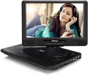 img 4 attached to NAVISKAUTO 12 Inch Portable Blu Ray DVD Player with HDMI Out, Rechargeable Battery, USB/SD, Support for MP4 1080P, Dolby Audio, and Sync Screen