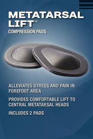 img 2 attached to 🔴 Medium Black Metatarsal Lift Compression Pads by Pro-Tec Athletics