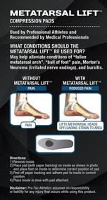 img 1 attached to 🔴 Medium Black Metatarsal Lift Compression Pads by Pro-Tec Athletics