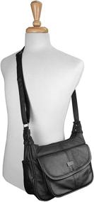 img 3 attached to Quenchy London Womens Leather Handbag