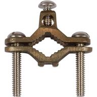 🔗 morriss direct burial copper ground pipe clamps: ideal for connecting grounding electrodes to water pipes, tubing, ground rods - 2-10 wire range, 1-1/4-2” water pipe range, 5/16-18 screw thread logo