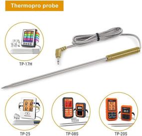 img 1 attached to 🔥 ThermoPro TP25 Stainless Steel Replacement Meat Probe - Official Stainless Steel Probe for Enhanced Tasty Results