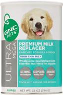 gnc pets premium milk replacer for puppies - 28 ounces, natural milk protein formula for strength and growth, skim milk replacement powder логотип