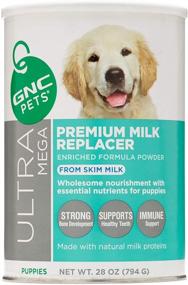img 4 attached to GNC Pets Premium Milk Replacer for Puppies - 28 Ounces, Natural Milk Protein Formula for Strength and Growth, Skim Milk Replacement Powder