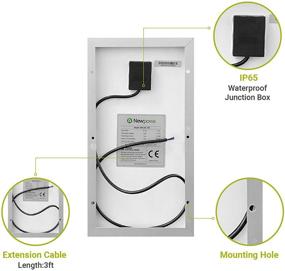 img 1 attached to 🌞 Highly Efficient PV Module - Newpowa 10W 12V Monocrystalline Solar Panel for Enhanced Battery Trickle Charging in Boat, RV, Gate Opener, Fences, and Off-Grid Applications