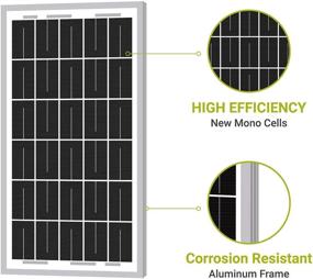 img 2 attached to 🌞 Highly Efficient PV Module - Newpowa 10W 12V Monocrystalline Solar Panel for Enhanced Battery Trickle Charging in Boat, RV, Gate Opener, Fences, and Off-Grid Applications