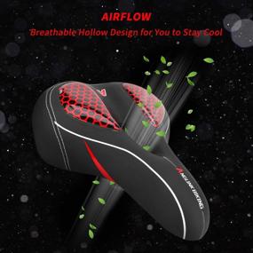 img 1 attached to 🚴 AngLink Bike Seat: Waterproof, Comfortable with LED Taillight & Dual Shock Absorbing Rubber Balls - Ideal for Commuter, Road Bike, Cruiser