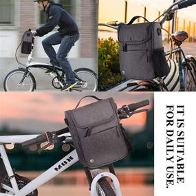 img 3 attached to 🌧️ Waterproof CamGo Canvas Shoulder Bag Handbag for Bikes - Front Frame Top Tube Storage Bag with Rain Cover