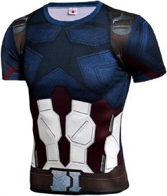 img 3 attached to 🦸 SevenJuly1 Captain Superhero Compression Fitness Boys' Clothing - Shop Tops, Tees & Shirts for Enhanced Performance