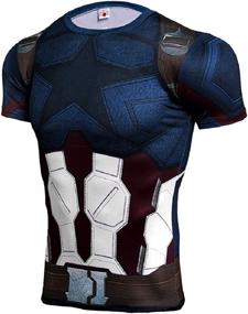 img 2 attached to 🦸 SevenJuly1 Captain Superhero Compression Fitness Boys' Clothing - Shop Tops, Tees & Shirts for Enhanced Performance