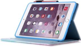 img 1 attached to 📱 Fancity Case for iPad 10.2 inch 9th 8th 7th Generation (2021 2020 2019 Release) - Green Pink, Smart Wake Sleep Stand Cover with Pencil Holder