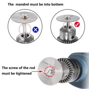 img 1 attached to 🪚 Saiper 12pcs/2Sets HSS Wood Cutting Saw Blades with 2pcs 1/8&#34; Shank Extension Rod: Ideal for Dremel Rotary Tool Mandrel