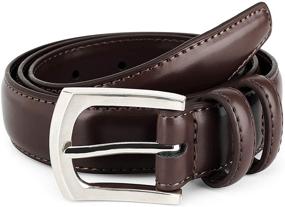img 3 attached to 👔 Authentic Leather Accessories and Belts with Classic Stitching for Men