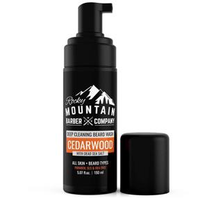img 4 attached to 🧔 Beard Shampoo Wash - Enriched with Vitamin B5 & Dead Sea Salt - Cedarwood Scent - Foaming Formula for All Beard Types – Prevents Dry Itchy Beards – Free of Parabens, SLS & DEA - 5oz - by Rocky Mountain Barber Company