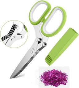 img 3 attached to 🌿 Cut, Snip, and Spice Up Your Kitchen: Discover the VOFO Herb Scissors – Stainless Steel with 5 Blades and Cover!