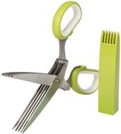 🌿 cut, snip, and spice up your kitchen: discover the vofo herb scissors – stainless steel with 5 blades and cover! logo