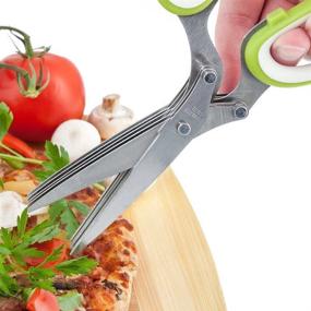 img 2 attached to 🌿 Cut, Snip, and Spice Up Your Kitchen: Discover the VOFO Herb Scissors – Stainless Steel with 5 Blades and Cover!