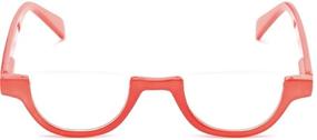 img 3 attached to The Shay Colorful Semi-Rimless Half Reader Reading Glasses - Red (1.75) - Find Perfect Vision with Style