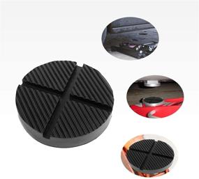 img 1 attached to 🔴 PARTOL Universal Floor Jack Rubber Pad: Pinch Weld Side Frame Rail Protector Puck/Pad