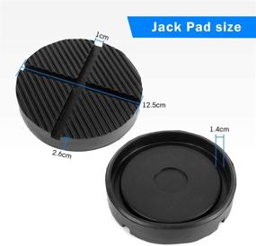 img 3 attached to 🔴 PARTOL Universal Floor Jack Rubber Pad: Pinch Weld Side Frame Rail Protector Puck/Pad