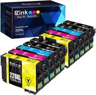 e-z ink (tm) 220xl t220xl remanufactured ink cartridge replacement for epson 220 xl - compatible with wf-2760 wf-2750 wf-2630 wf-2650 wf-2660 xp-320 xp-420 xp-424 (10 pack: 4 black, 2 cyan, 2 magenta, 2 yellow) logo