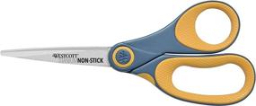 img 3 attached to Westcott 8" Straight Titanium Bonded Non Stick Scissors, 2 Pack (16550): Advanced Cutting Tools with Unmatched Durability and Easy Handling