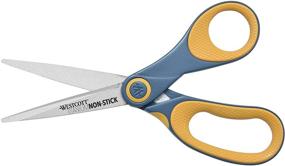 img 1 attached to Westcott 8" Straight Titanium Bonded Non Stick Scissors, 2 Pack (16550): Advanced Cutting Tools with Unmatched Durability and Easy Handling