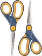 westcott 8" straight titanium bonded non stick scissors, 2 pack (16550): advanced cutting tools with unmatched durability and easy handling logo